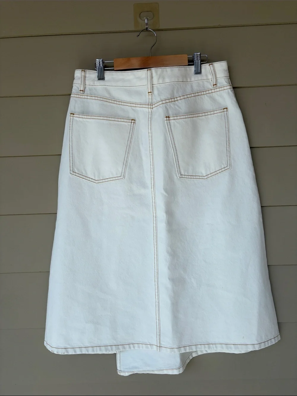 Tory Burch NWOT White Denim A-Line Skirt